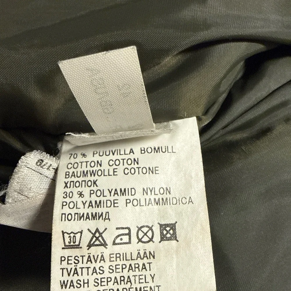 Luhta (Finland) Olive Green Long Trench Coat Vintage - Picture 12 of 12